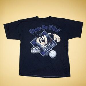 1993 Vintage Artex Colorado Rockies TAZ Looney Tunes T-Shirt Men's Size XL